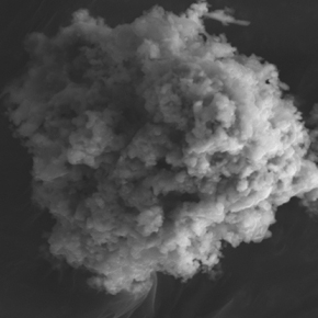Micrographie électronique d'une micrométéorite Concordia  extraite des  neiges antarctiques  à Dôme C.